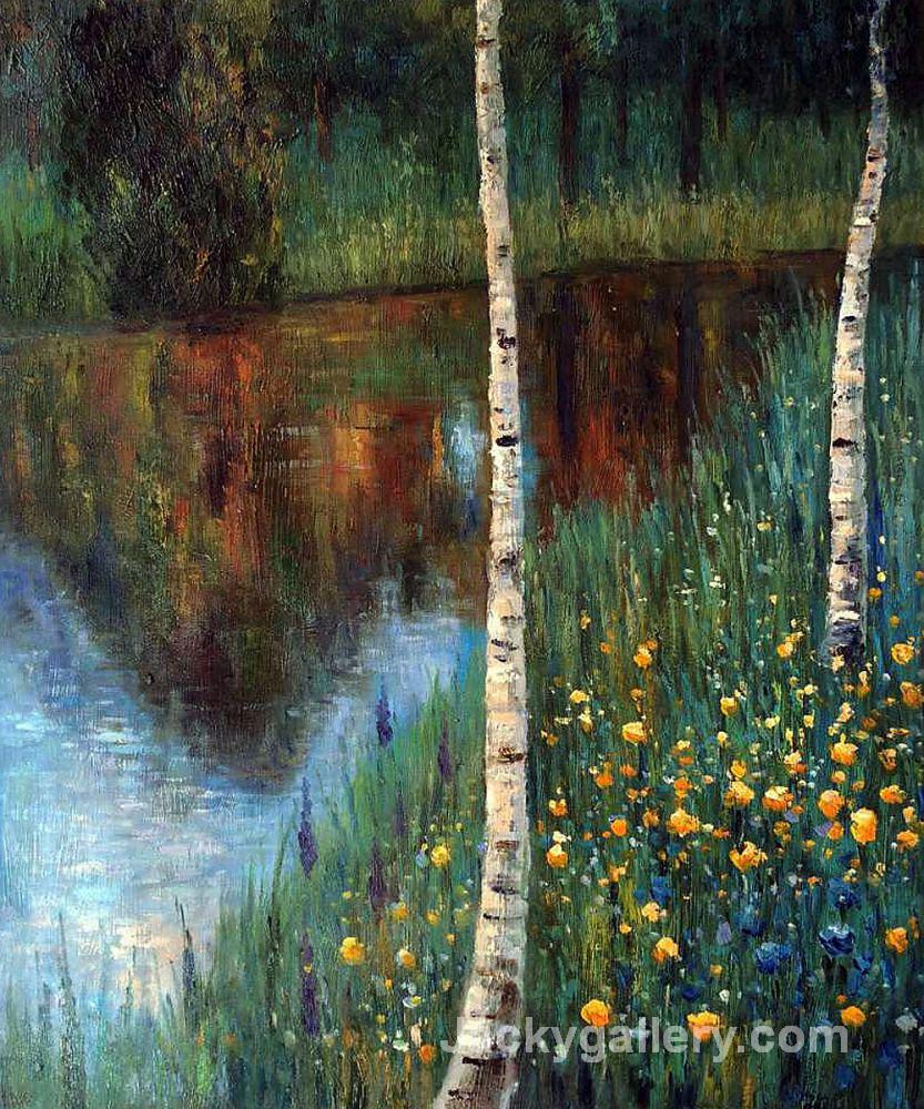 Landscape with Birch Trees by Gustav Klimt paintings reproduction